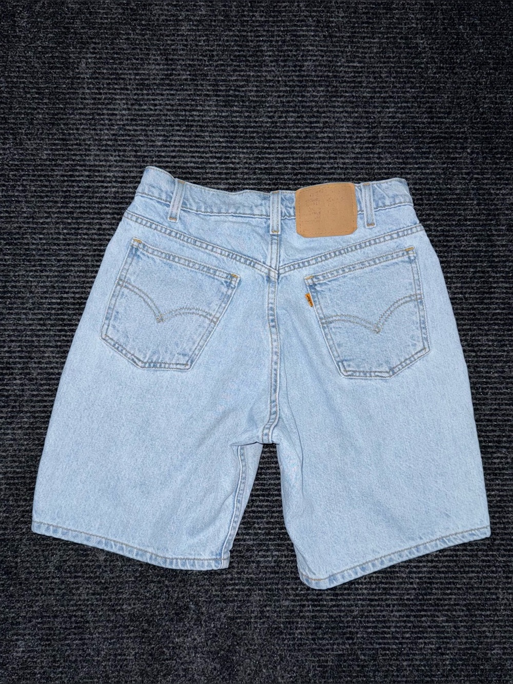 Vtg 90s Levi’s 550 Relaxed Fit Orange Tab Light Denim Shorts Sz 27 Jorts USA